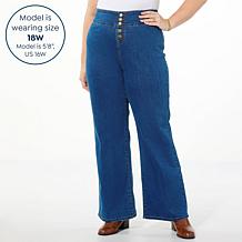"As Is" DG2 by Diane Gilman New Classic Stretch Pull-On Wide-Leg Jean