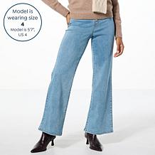 "As Is" DG2 by Diane Gilman New Classic Stretch Pull-On Wide-Leg Jean