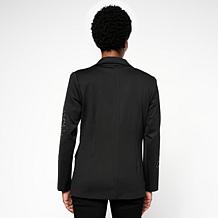 "As Is" DG2 by Diane Gilman Ponte Embellished Blazer