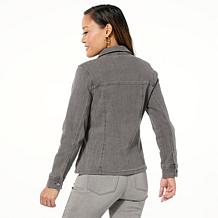 "As Is" DG2 by Diane Gilman Starlight Stretch Denim Seamed Jacket