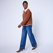 "As Is" DG2 by Diane Gilman Stretch Denim & Sherpa Jacket