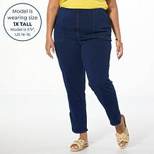 "As Is" DG2 by Diane Gilman Superstretch Knit Denim Slim & Sleek Cr...