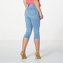 "As Is" DG2 by Diane Gilman Virtual Stretch Denim Skinny Capri Jean