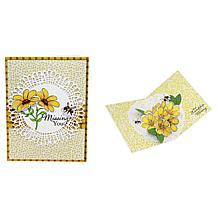 "As Is" Diamond Press Heart Flowers Stamp and Die Pop-Up Card Kit