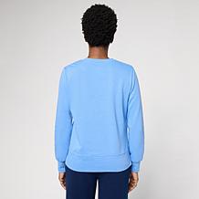 "As Is" Diane Gilman Embellished Crewneck Sweatshirt