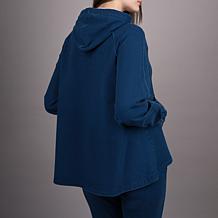 "As Is" Diane Gilman Knit Flex Crystal Trimmed Swing Jacket