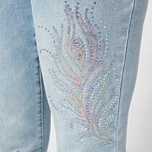 "As Is" Diane Gilman New Classic Stretch Sequin Embellished Skinny ...