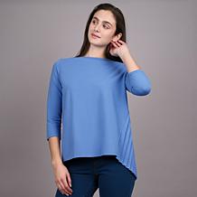 "As Is" Diane Gilman Pleated Back Swing Knit Top