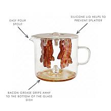 "As Is" Dishy Glass Microwave Bacon Cooker