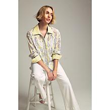 "As Is" Elle Live Get the Look Striped Lace Shirt