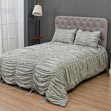 "As Is" Emryn House 3-piece Ruched Comforter Set