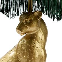 "As Is" G by Giuliana 25.5" Fringe Leopard Table Lamp