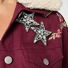 "As Is" G by Giuliana Black Label Cropped G-Soft Denim Jacket with ...