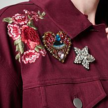 "As Is" G by Giuliana Black Label Cropped G-Soft Denim Jacket with ...