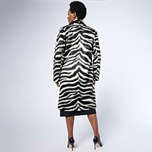 "As Is" G by Giuliana Black Label Faux Fur Tuxedo Coat