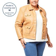 "As Is" G by Giuliana Black Label Quilted Faux Leather Jacket