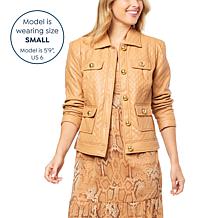 "As Is" G by Giuliana Black Label Quilted Faux Leather Jacket