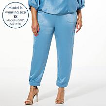 "As Is" G by Giuliana Black Label Satin Jogger