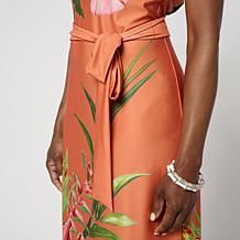 "As Is" G by Giuliana Black Label Silky Knit Maxi w/Tie Belt