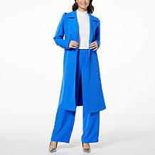 "As Is" G by Giuliana Black Label Stretch Twill Trench Coat