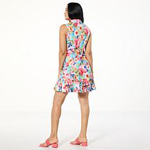 "As Is" G by Giuliana Court to Resort Button Front Sleeveless Dress