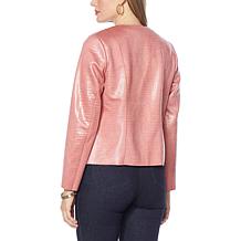 "As Is" G by Giuliana Croco-Textured Ultrasuede Jacket