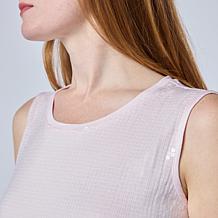 "As Is" G by Giuliana ECOLUX 2 Pack Tank with Sequin Front