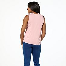"As Is" G by Giuliana EcoLuxe Tank Top with Rhinestones