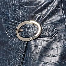 "As Is" G by Giuliana Faux Croc Wrap Skirt