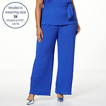 "As Is" G by Giuliana Jacquard Knit Pull-On Wide-Leg Palazzo Pant