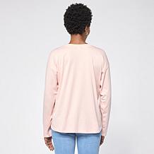 "As Is" G by Giuliana Knit V-Neck Pullover with High Low Hem