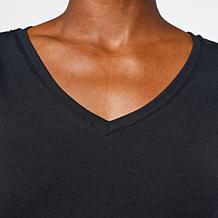 "As Is" G by Giuliana Long Sleeve Jersey Knit V-neck Dress