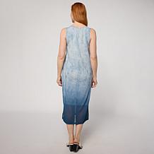 "As Is" G by Giuliana Make Believe Denim Mesh Midi Dress