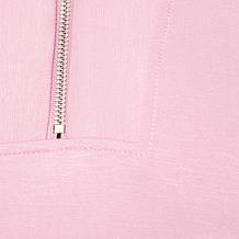 "As Is" G by Giuliana Marshmallow Knit Sweatshirt with Zip-Up Collar