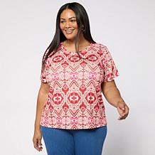 "As Is" G by Giuliana Printed Knit Tee