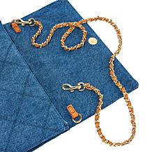"As Is" G by Giuliana Quilted Texture Denim Clutch Crossbody