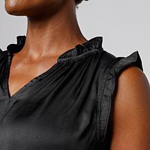 "As Is" G by Giuliana Ruffled Sleeveless Top
