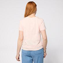 "As Is" G by Giuliana Short-Sleeve Shirttail Cotton Slub Tee