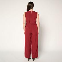"As Is" G by Giuliana Sleeveless Crossover Jumpsuit