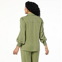 "As Is" G by Giuliana Tencel Button-Down Top