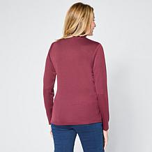 "As Is" G by Giuliana Textured Knit Mini Mock Neck Top