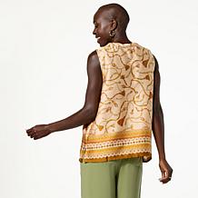 "As Is" G by Giuliana Textured Satin Tank Top