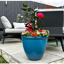 "As Is" Greanbase 16" Pearlescent Planters - Set of 2 