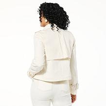 "As Is" GREY by Jhoan Sebastian Grey 2-in-1 Faux Leather Coat