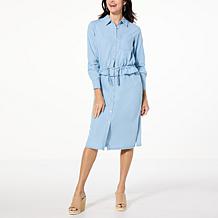 "As Is" GREY by Jhoan Sebastian Grey Convertible Chambray Duster