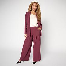 "As Is" Grey by Jhoan Sebastian Grey Pull-On Pinstripe Trouser Pant