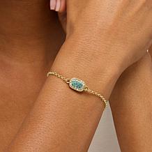 "As Is" Heidi Daus You're Gonna Flip Pavé Crystal Reversible Bracelet