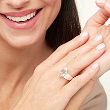 "As Is" Herkimer Mines "Diamond" Quartz Marquise-Cut Solitaire Ring