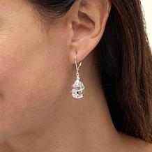 "As Is" Herkimer Mines "Diamond" Quartz Wrapped Stone Drop Earrings