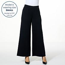 "As Is" IMAN Global Chic All Day Elegance Wide-Leg Ponte Pant